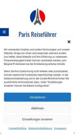 Vorschau der mobilen Webseite www.paris-infoservice.de, Paris Infoservice