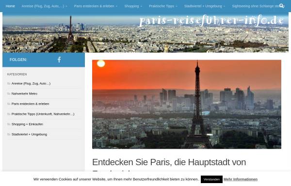 Vorschau von www.paris-reisefuehrer-info.de, Paris Online Reiseführer