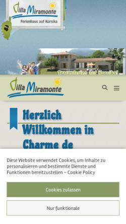 Vorschau der mobilen Webseite www.traumferien-auf-korsika.ch, Ferienhaus Miramonte