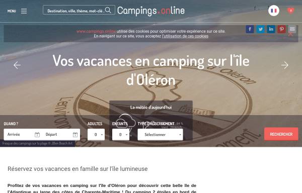 Vorschau von www.campings-oleron.com, Camping Ile d’Oléron