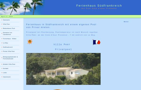 Vorschau von www.suedfrankreich-ferienhaus-mieten.de, Ferienhaus Südfrankreich