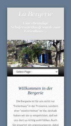 Vorschau der mobilen Webseite www.bergerie.de, Ferienhaus La Bergerie