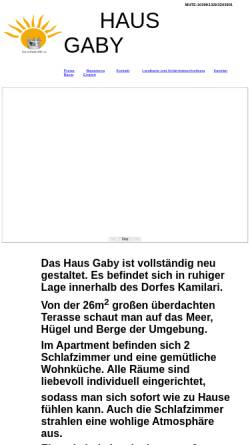 Vorschau der mobilen Webseite www.house-gaby.com, Haus Gaby, Kamilari