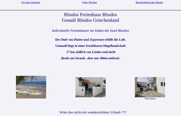 Vorschau von www.rhodos-genadi.de, Kamariko Spitia, Genadi