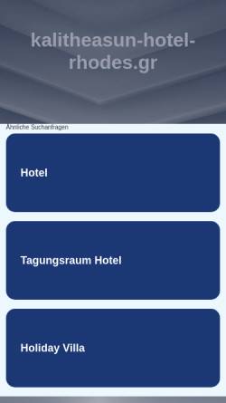 Vorschau der mobilen Webseite www.kalitheasun-hotel-rhodes.gr, Kalithea Sun & Sky