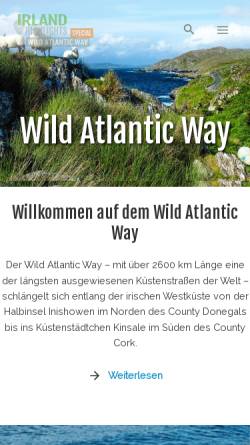 Vorschau der mobilen Webseite www.wild-atlantic-way.de, Wild Atlantic Way