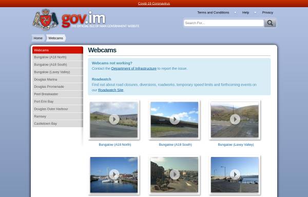 Vorschau von www.gov.im, Isle of Man Tourism - Webcams