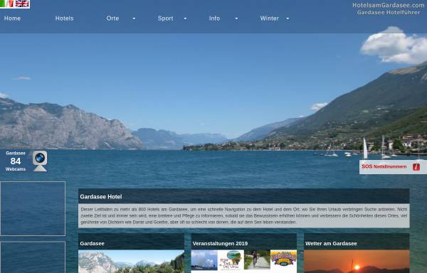 Vorschau von www.hotelsamgardasee.com, Hotels am Gardasee