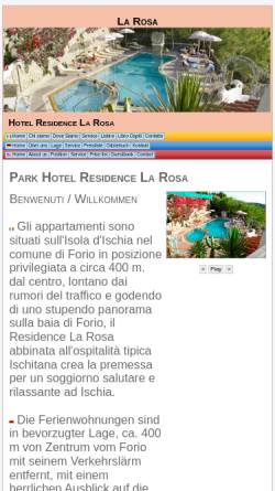 Vorschau der mobilen Webseite www.residence-larosa.it, Parco Residence La Rosa