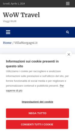 Vorschau der mobilen Webseite www.villamorgagni.it, Hotel Villa Morgagni