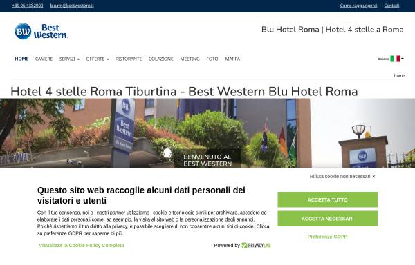 Vorschau von www.bluhotelrome.it, Blu Hotel Roma