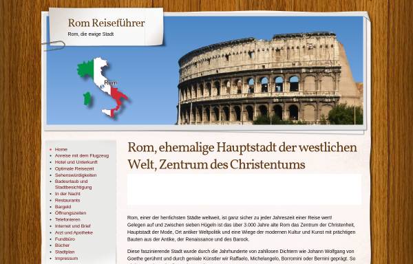 Vorschau von www.rom-reiseinfos.de, Rom Reiseführer