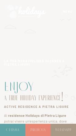 Vorschau der mobilen Webseite www.holidaysinriviera.it, Holidays in Riviera
