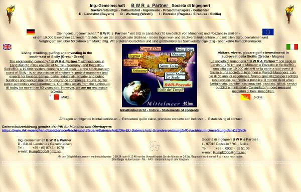 Vorschau von www.sizilien-sicily-sicilia.de, Ing.-Gemeinschaft BWR und Partner