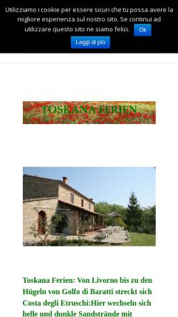 Vorschau der mobilen Webseite www.toskanaferien.it, Toskana Ferien