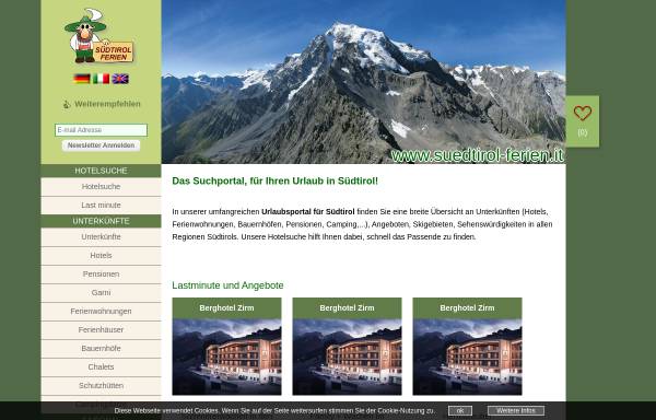 Vorschau von www.suedtirol-ferien.it, Südtirol-Ferien