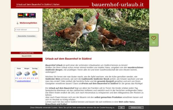 Vorschau von www.bauernhof-urlaub.it, Urlaub auf dem Bauernhof