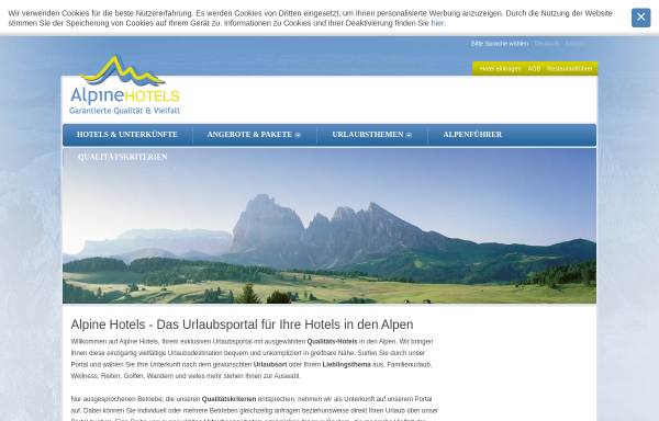 Vorschau von www.alpine-hotels.com, Sewahotel