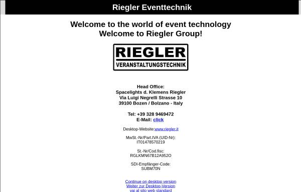 Vorschau von www.riegler.it, Riegler