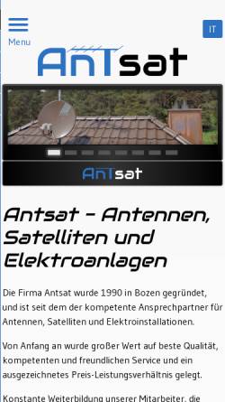Vorschau der mobilen Webseite www.antsat.bz.it, AntSat OHG