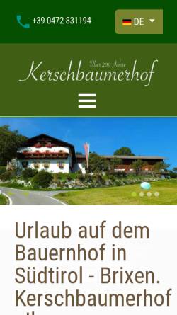 Vorschau der mobilen Webseite kerschbaumerhof.com, Der Kerschbaumerhof