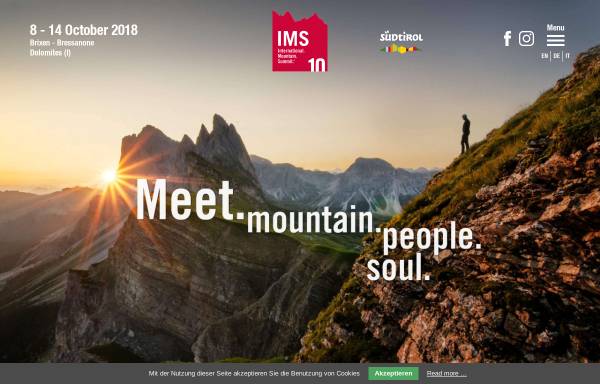 Vorschau von www.ims.bz, International Mountain Summit - IMS