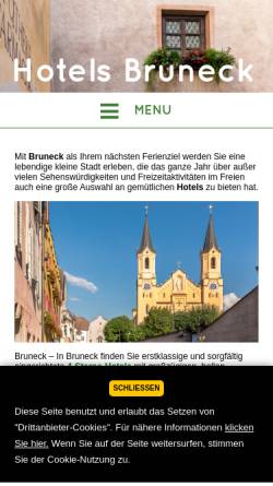 Vorschau der mobilen Webseite www.hotel-bruneck.net, Hotels Bruneck