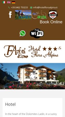 Vorschau der mobilen Webseite www.hotelfloraalpina.it, Hotel Flora Alpina