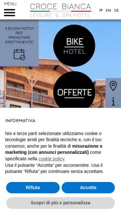 Vorschau der mobilen Webseite www.hotelcrocebianca.com, Hotel Croce Bianca