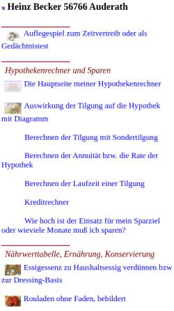 Vorschau der mobilen Webseite www.hbnweb.de, Becker, Heinz