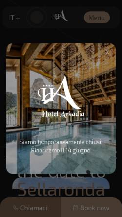Vorschau der mobilen Webseite www.hotelarkadia.it, Hotel Arkadia