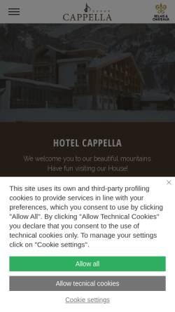 Vorschau der mobilen Webseite www.hotelcappella.com, Hotel Cappella – Residence Cappella