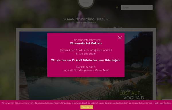 Vorschau von www.hotelmarini.it, Hotel Marini