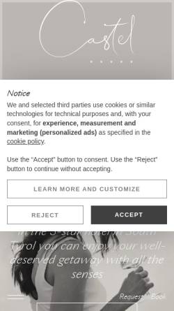Vorschau der mobilen Webseite www.hotel-castel.com, Hotel Castel