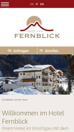 Vorschau der mobilen Webseite www.fernblick.it, Hotel Fernblick