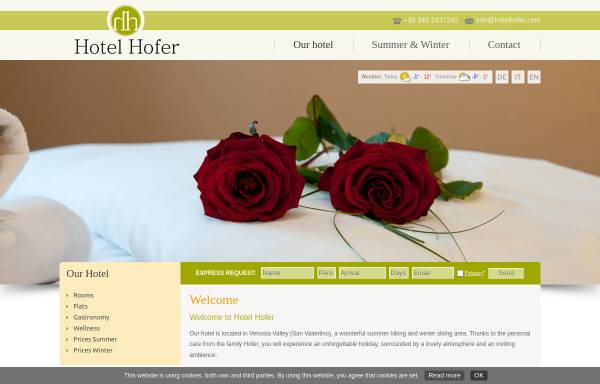 Vorschau von www.hotelhofer.com, Hotel Hofer