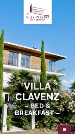 Vorschau der mobilen Webseite villaclavenz.it, Villa Clavenz