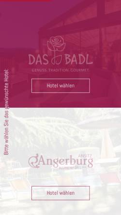 Vorschau der mobilen Webseite www.hotelbadl.com, Genusshotel Badl