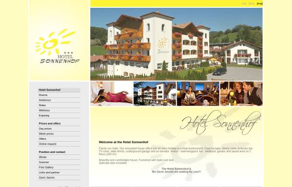 Vorschau von www.hotelsonnenhof.it, Hotel Sonnenhof - Garni Jasmin