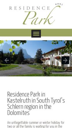 Vorschau der mobilen Webseite www.park-residence.com, Residence Park - Skutial