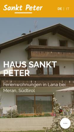 Vorschau der mobilen Webseite www.sankt-peter.it, Haus Sankt Peter