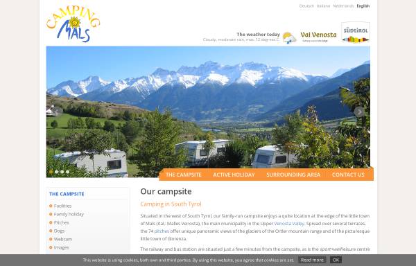 Vorschau von www.campingmals.it, Camping Mals