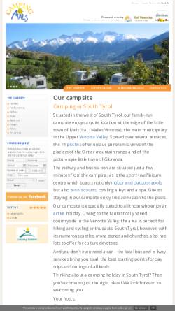 Vorschau der mobilen Webseite www.campingmals.it, Camping Mals