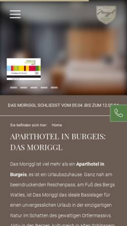 Vorschau der mobilen Webseite www.das-moriggl.com, Das Moriggl