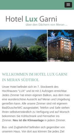 Vorschau der mobilen Webseite www.hotel-lux.it, Hotel Garni Lux