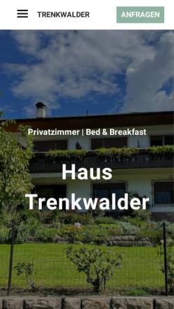 Vorschau der mobilen Webseite www.trenkwalder.info, Haus Trenkwalder