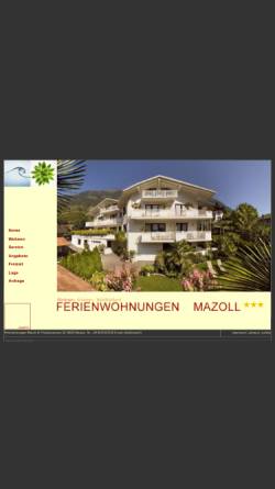 Vorschau der mobilen Webseite www.mazoll.it, Ferienwohnungen Mazoll