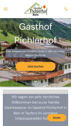 Vorschau der mobilen Webseite www.pichlerhof.com, Gasthof Pichlerhof