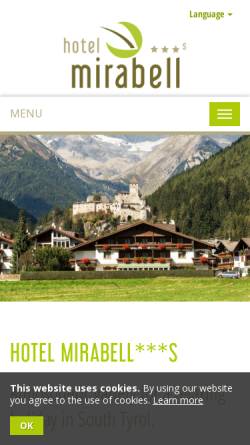 Vorschau der mobilen Webseite www.hotel-mirabell.com, Hotel Mirabell