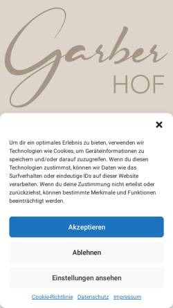 Vorschau der mobilen Webseite www.garberhof-stocker.it, Garberhof Appartements